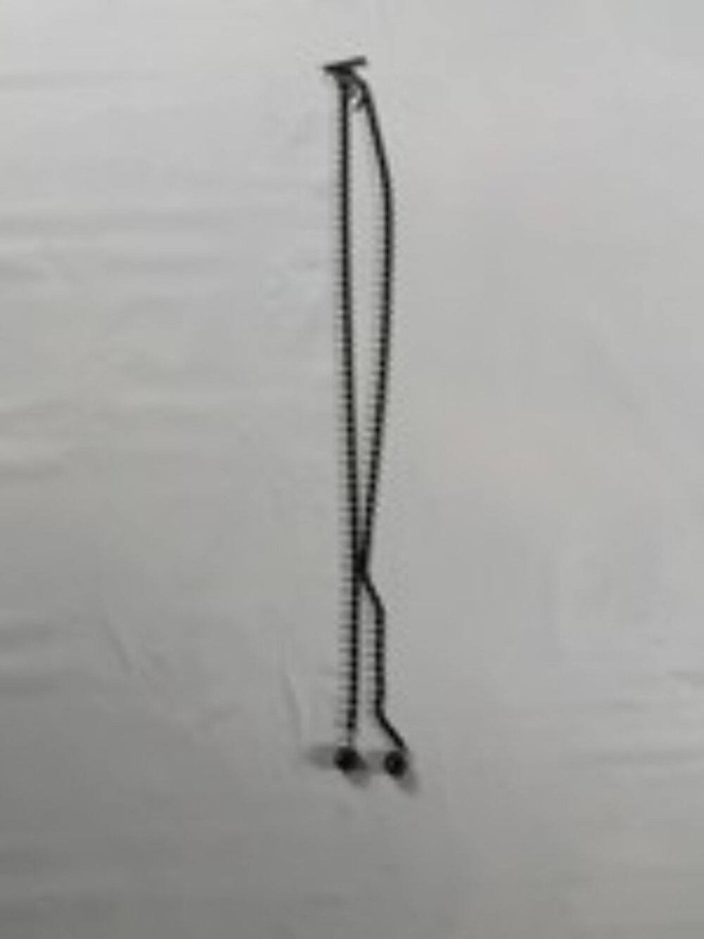 Vintage Signed Carolee Black Rhinestone Lariat Necklace Silver Tone Toggle Y
